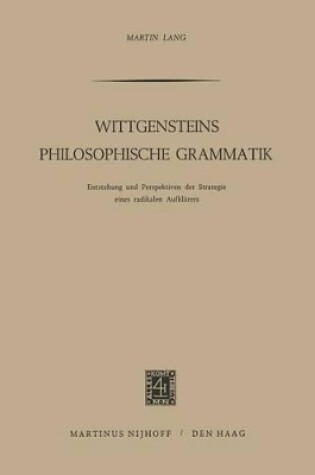 Cover of Wittgensteins Philosophische Grammatik