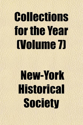 Book cover for Collections for the Year (Volume 7)