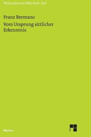 Cover of Vom Ursprung sittlicher Erkenntnis