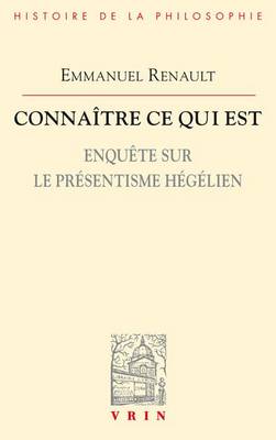 Cover of Connaitre Ce Qui Est