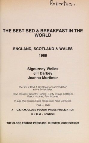 Book cover for The Best Bed & Breakfast in the World