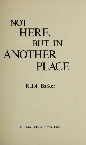 Book cover for Not Here, But in Another Place