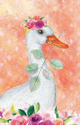 Book cover for Journal Notebook For Animal Lovers Goose In Flowers