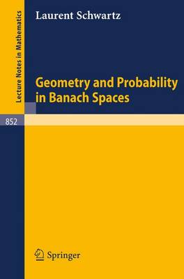 Book cover for Geometry and Probability in Banach Spaces