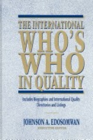 Cover of The International Who's Who in Quality