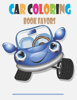 Book cover for Car Coloring Book Favors