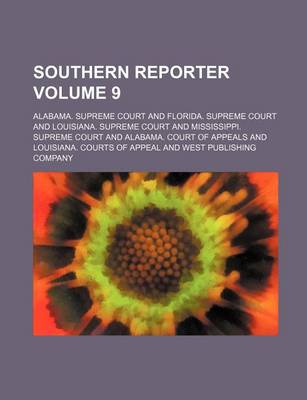 Book cover for Southern Reporter Volume 9