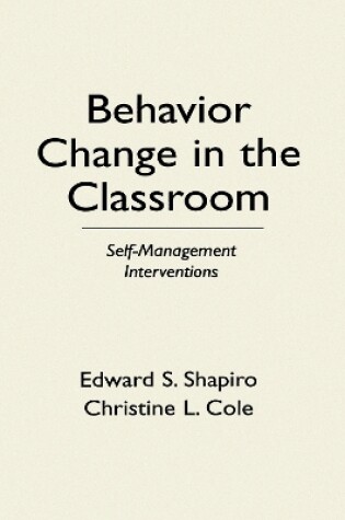 Cover of Behavior Change in the Classroom