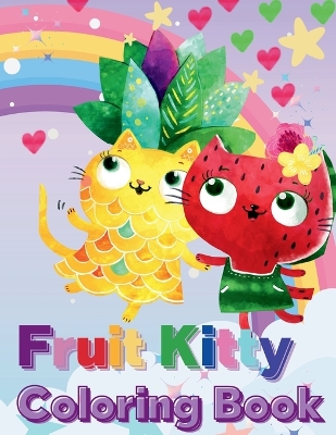 Book cover for Fruit Kitty Coloring Book