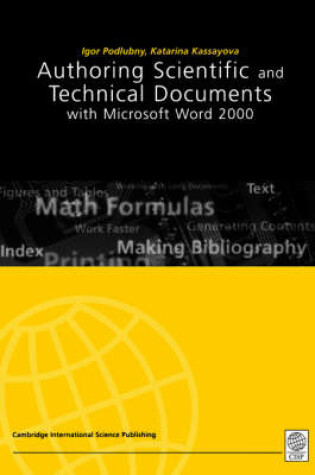 Cover of Authoring Scientific and Technical Documents in Microsoft Word 2000