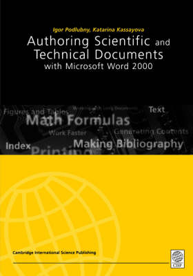 Book cover for Authoring Scientific and Technical Documents in Microsoft Word 2000