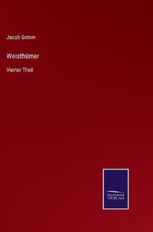 Cover of Weisthümer