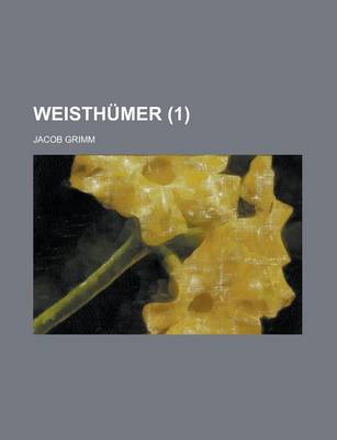 Book cover for Weisthumer (1 )