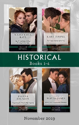 Cover of Historical Box Set 1-4/The Truth Behind Their Practical Marriage/The Lord's Inconvenient Vow/Scandalously Wed to the Captain/Miss Lottie's C