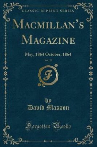 Cover of Macmillan's Magazine, Vol. 10