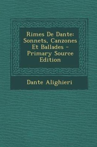 Cover of Rimes de Dante