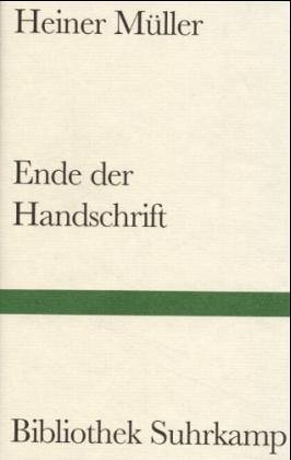 Book cover for Ende der Handschrift