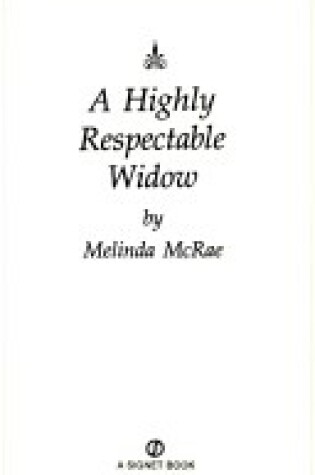Cover of Highly Respectable Widow