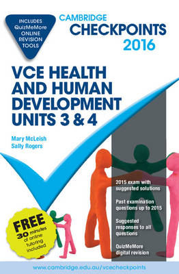 Cover of Cambridge Checkpoints VCE Health and Human Development Units 3 and 4 2016 and Quiz Me More