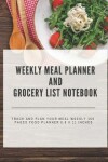 Book cover for Weekly Meal Planner and Grocery List Notebook