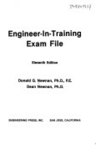 Cover of Engineer-In-Training Exam File