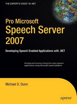 Book cover for Pro Microsoft Speech Server 2007
