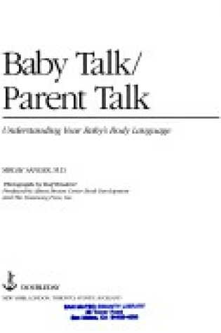 Cover of Baby Talk/Parent Talk