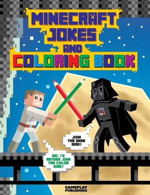 Book cover for Minecraft Jokes and Coloring Book for Kids