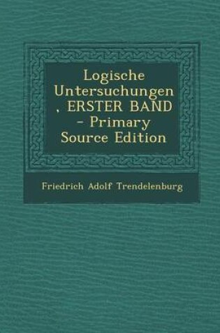 Cover of Logische Untersuchungen, Erster Band