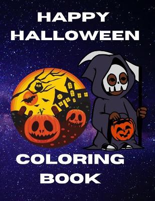 Book cover for Happy Halloween Coloring Book