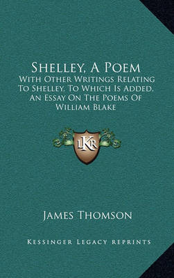 Book cover for Shelley, a Poem