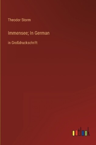 Cover of Immensee; In German