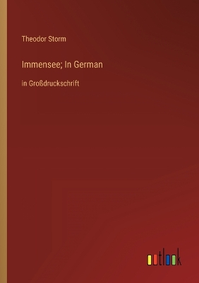 Book cover for Immensee; In German