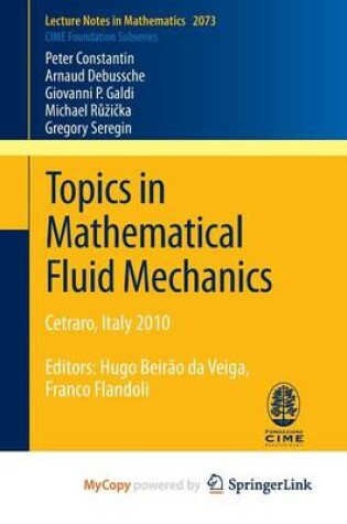 Cover of Topics in Mathematical Fluid Mechanics