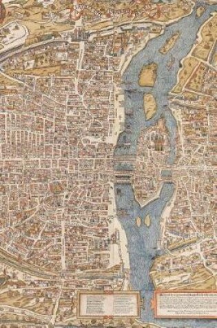 Cover of Antique 1550 Map of Paris, France Journal