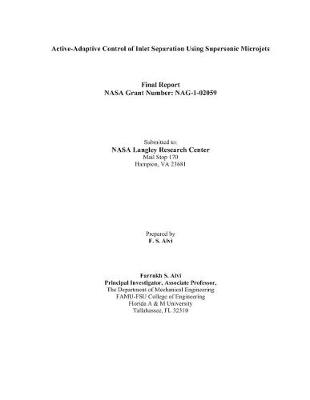 Book cover for Active-Adaptive Control of Inlet Separation Using Supersonic Microjets