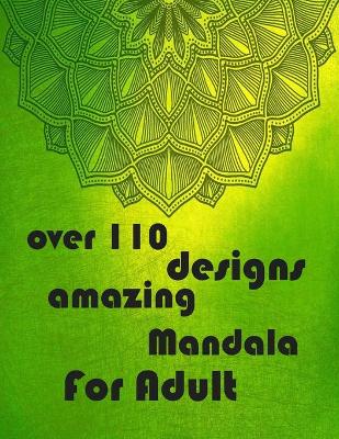 Book cover for over 110 designs amazing mandala for adults