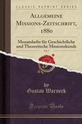 Book cover for Allgemeine Missions-Zeitschrift, 1880, Vol. 7