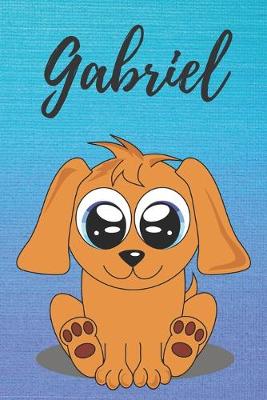 Book cover for Gabriel dog coloring book / notebook / journal / diary