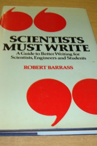 Cover of Scientists Must Write