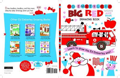 Book cover for Ed Emberley's Big Red Drawing Book White and Blue