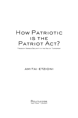 Book cover for How Patriotic is the Patriot Act?