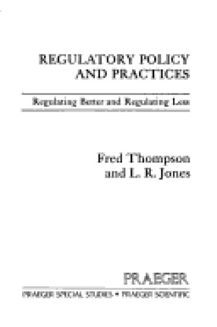 Cover of Regulatory Policy and Practices