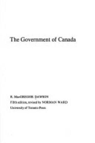 Cover of Government of Canada