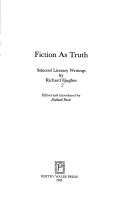 Book cover for Fiction as Truth