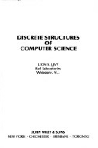 Cover of Discrete Structures of Computer Science