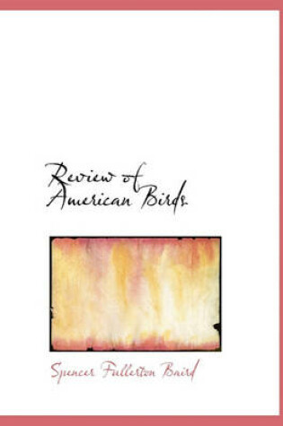 Cover of Review of American Birds