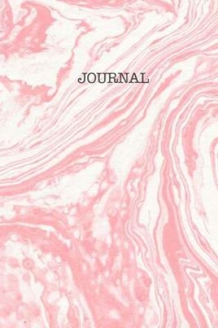 Cover of Journal Pink Marble White Swirls