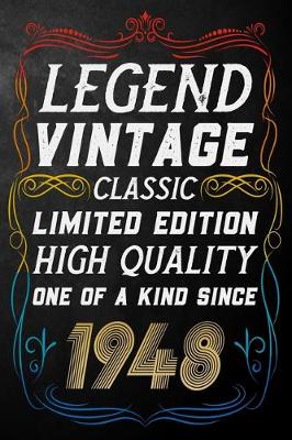 Book cover for Legend Vintage Classic Limited Edition High Quality One Of A Kind Since 1948