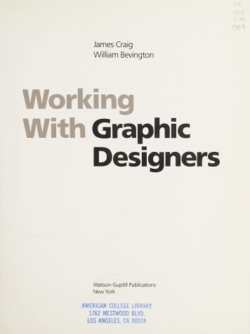 Book cover for Working with Graphic Designers